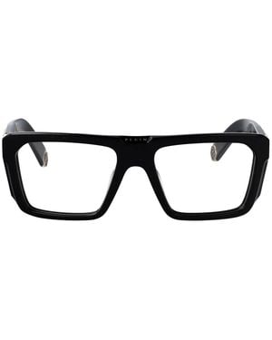 Philipp Plein Acetate+Metal Glasses - Black