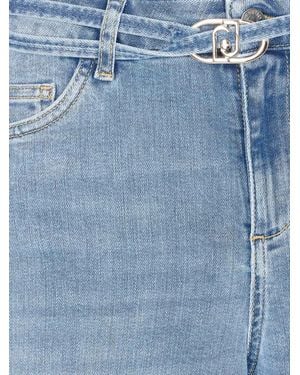 Liu Jo Light Denim Jeans Turned Up - Blue