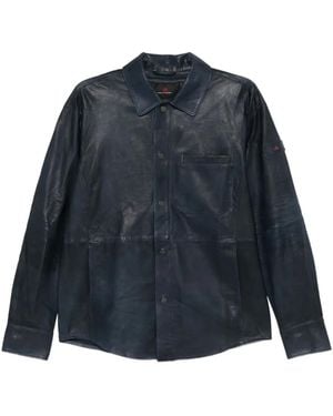 Peuterey Todd Leather Jacket - Blue