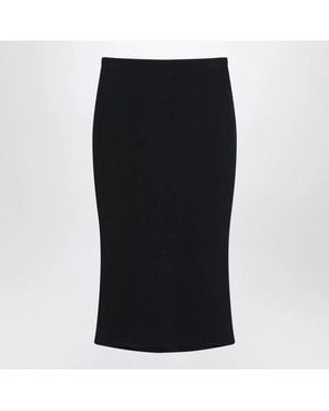 Givenchy Midi Skirt With Pleats On The Back Viscose - Black