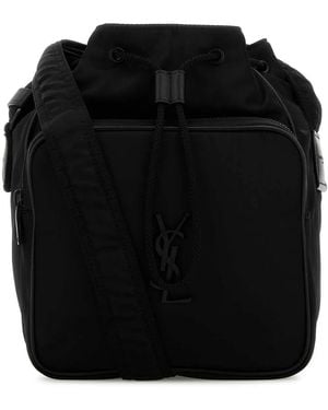 Saint Laurent Nylon Bucket Bag - Black
