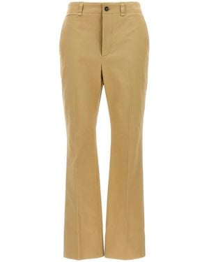 Saint Laurent Drill Trousers - Natural