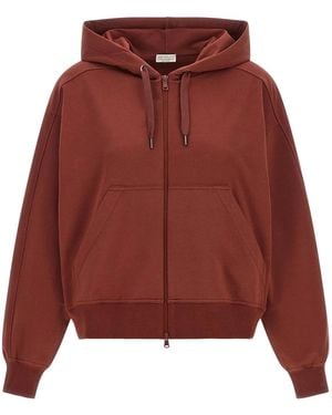 Brunello Cucinelli 'Solomei Ad Mcccxci' Hoodie - Red