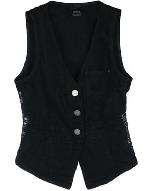 Pinko Gardener Gilet Blk Blk Denim - Black