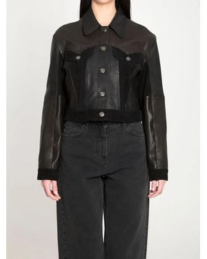 Versace Slim-Fit Leather Blouson - Black
