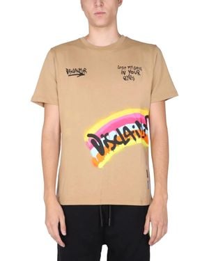 DISCLAIMER T-Shirt With Screen Print - Black