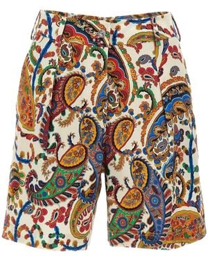 Etro Floral Paisley Print Shorts - Multicolour