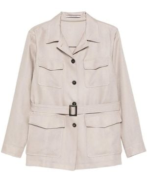 Tagliatore Linen Jacket - White