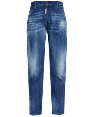 DSquared² Cotton Elastan 5 Pockets Pants - Blue