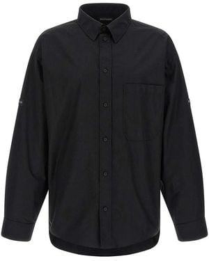 Balenciaga Logo Patch Shirt - Blue