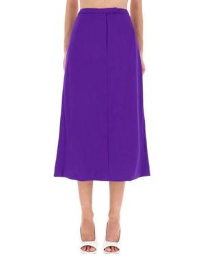 Dries Van Noten Midi Skirt "Sandora" - Purple