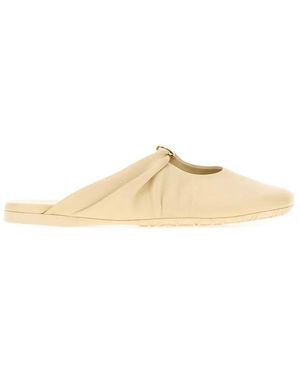 Loewe Cream Nappa Leather Pebble Ballerinas - Yellow