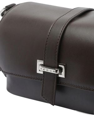 Hogan Small Leather Flap Bag - Black