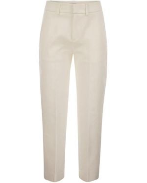 Dondup Loose Cropped Jersey Pants - White