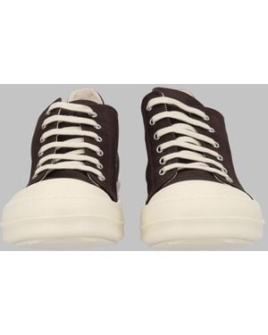 Rick Owens Trainer Basse Iin Denim - Metallic