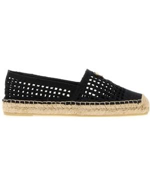 Prada Crochet Espadrilles - Black
