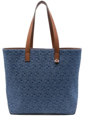 Fendi Ff Shopping Bag Medium - Blue