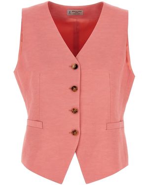 Alberto Biani Linen Viscose Vest - Pink