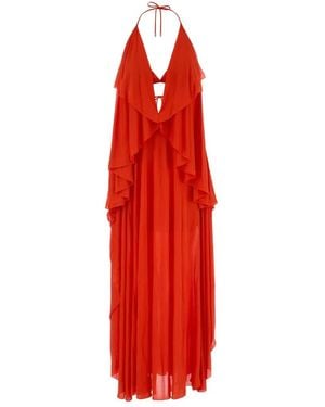 Loewe Crepe Paula S Ibiza Dress - Red