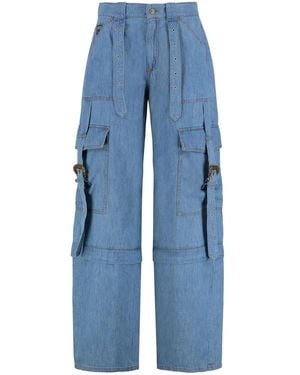 Versace Jeans Couture Cotton Cargo-Trousers - Blue
