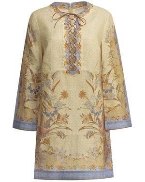 Zimmermann "Indra" Short Dress - Natural
