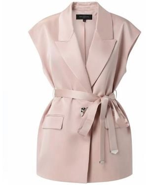 Pinko Belted Satin Gilet - Pink