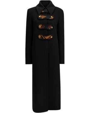 PUCCI Long Wool Coat - Black