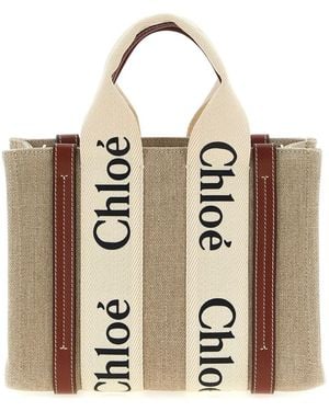 Chloé Shopping 'Woody Small' - Natural