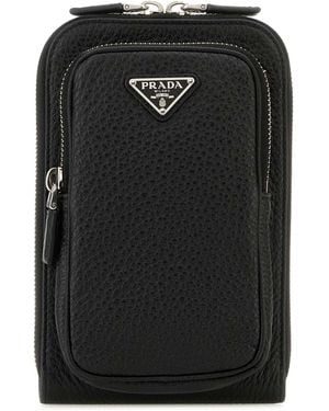 Prada Leather Phone Case - Black