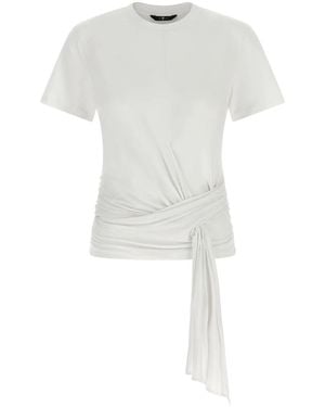 7 For All Mankind Draped Detail T-Shirt - White