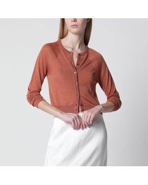 Roberto Collina Brick-Colored Cardigan