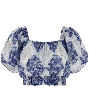Twinset Twin Set Cropped Blouse - Blue