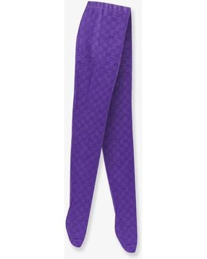 Gucci Fabric Tights Gg - Purple