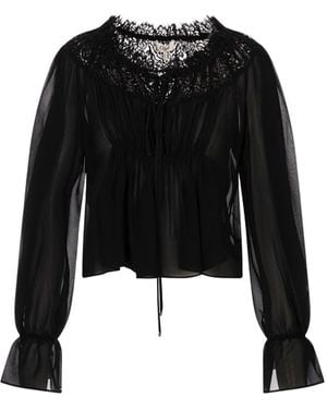 Chloé Scoop Neck Cropped Top - Black