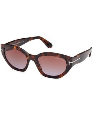 Tom Ford Avana Scura Marrone Grad Acetate Sunglasses - Multicolor