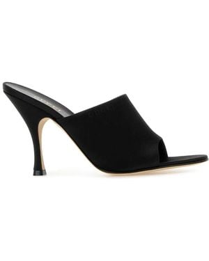 Gucci Satin Mules - Black