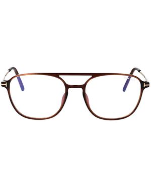 Tom Ford Marrone Scuro Acetate Optical Glasses - Brown