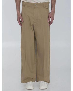 Bottega Veneta Cotton-Twill Bush-Trousers - Natural
