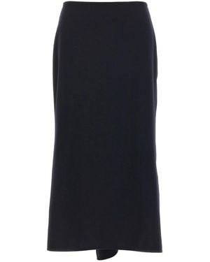 Victoria Beckham 'Kick Detail' Skirt - Blue