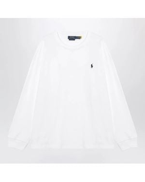 Polo Ralph Lauren Cotton Relaxed-Fit Crewneck Sweatshirt - White