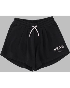 MSGM Fleece Shorts Girl - Black