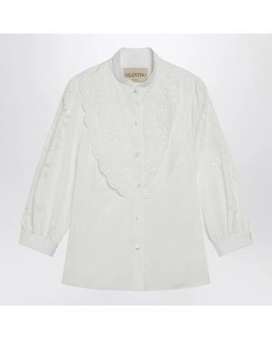 Valentino Shirt With Sangallo Embroidery - White