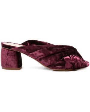 forte_forte Velvet Heel Sandals - Purple