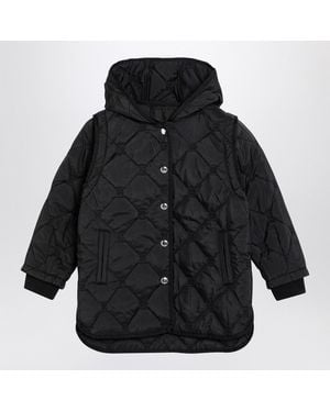Givenchy Quilted Parka With Removable Sleeves - Black