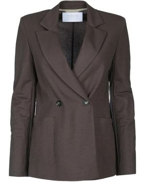 Harris Wharf London D.B. Blazer With Shoulder Pads Rayon - Black
