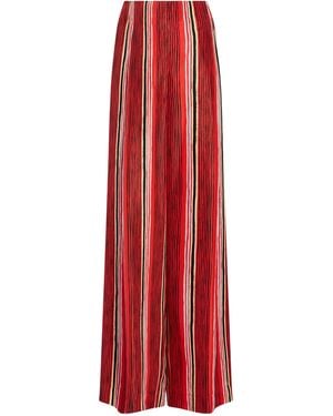 Proenza Schouler Vermillion Silk Amira Trousers - Red