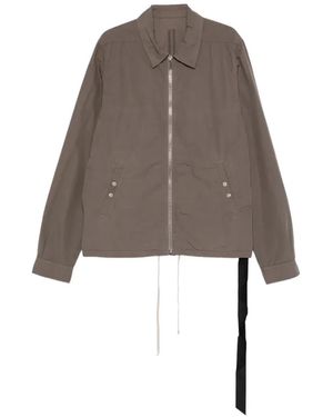 Rick Owens Zipfront Jkt - Brown