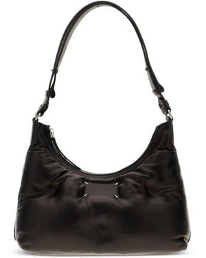 MM6 by Maison Margiela Small Glam Slam Hobo Shoulder Bag - Black