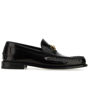 Versace Medusa 95 Leather Loafers - Black
