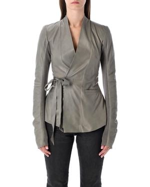 Rick Owens Hollywood Jkt Leather - Gray